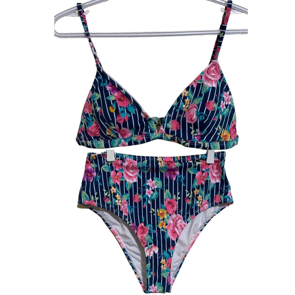 Cupshe High Waisted Floral Bikini Size M
